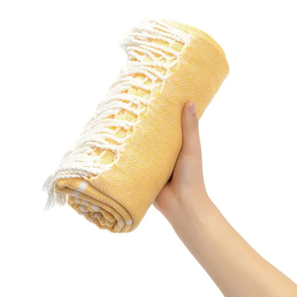 Cotton Turkish Beach Towel 90*180CM kitchen Soft Absorbent Travel Portable Towel Sauna Spa Gym sports Fitness Fringed Bath Towel Ethics-Sports