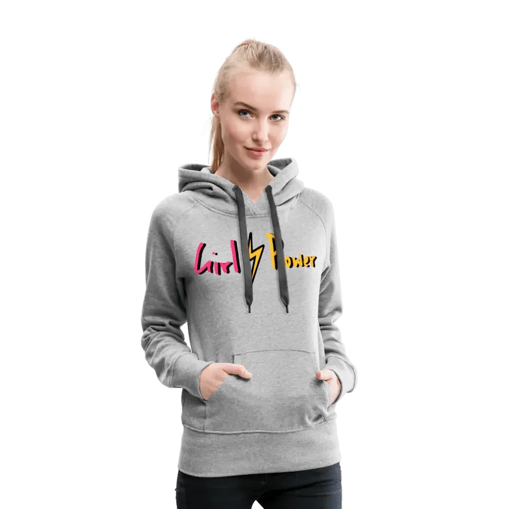Individueller Frauen Premium Hoodie - Grau meliert