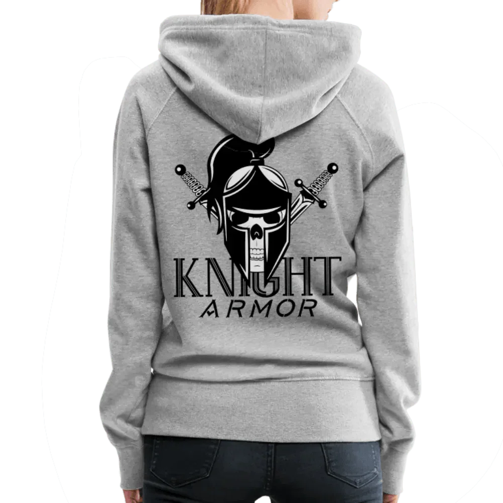 Individueller Frauen Premium Hoodie - Grau meliert