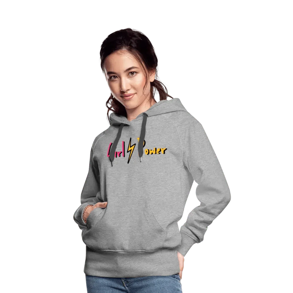 Individueller Frauen Premium Hoodie - Grau meliert