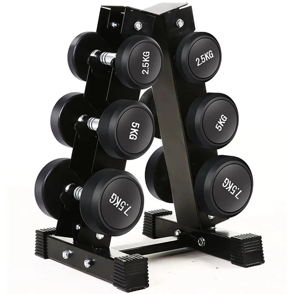 Round Rubber Coated Steel Dumbbell for Men and Women, Special Fitness Equipment, Classic, 5kg-20kg Ethics-Sports