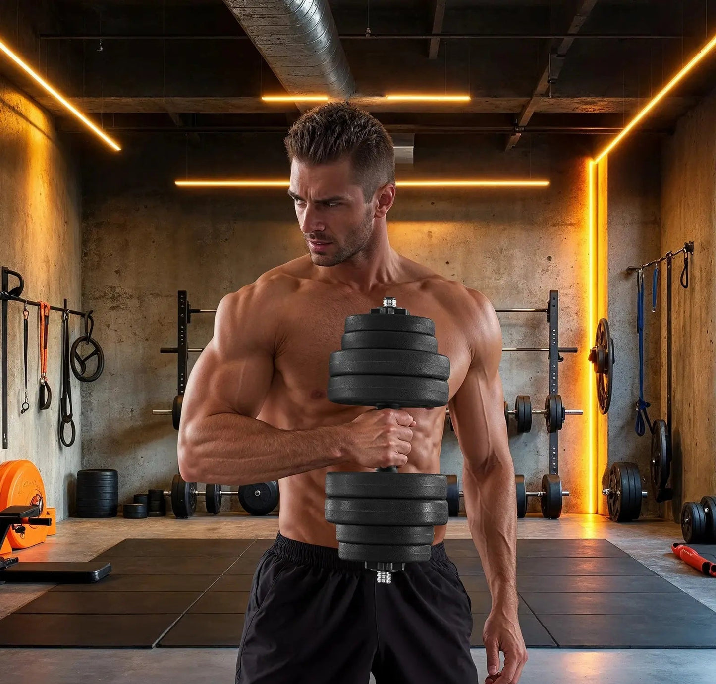 SONGMICS 2-in-1 dumbbell 2x10/15 kg dumbbell set for home, 1 pair Ethics-Sports