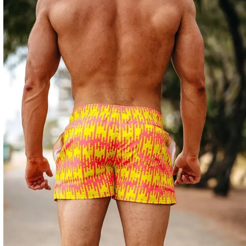 Summer Beach Pants Men's Loose Quick Dry Boxer Trunks Five Points Large Size Metasport