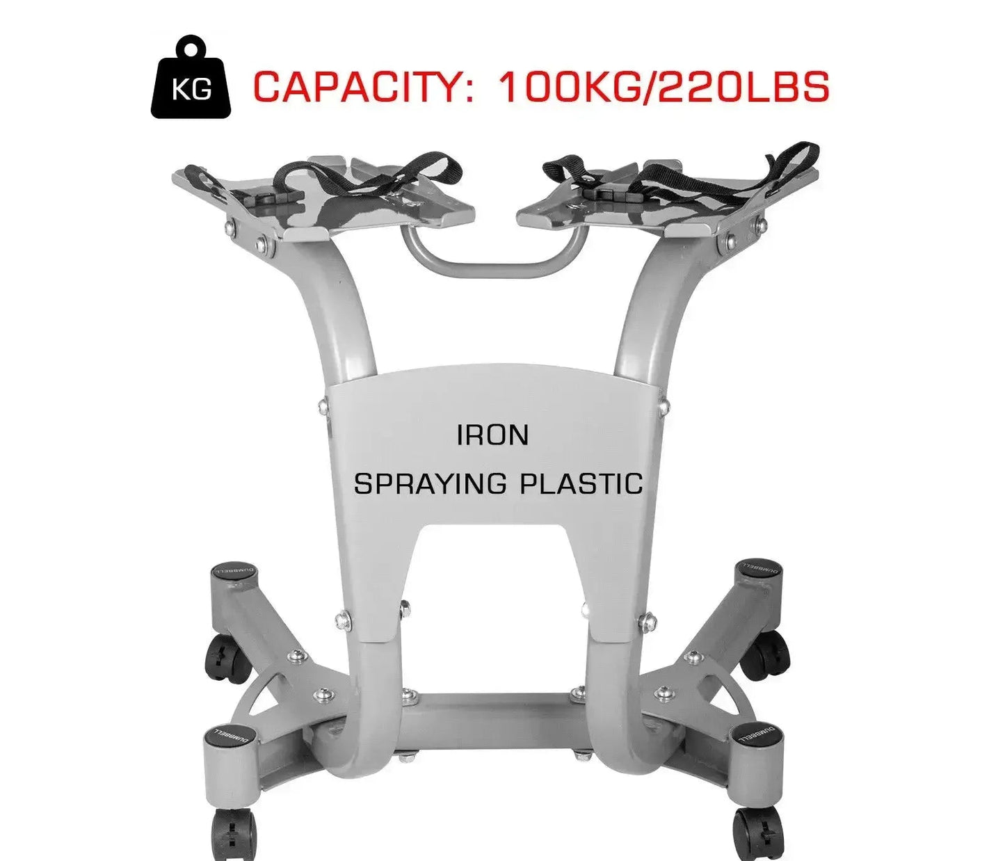 VEVOR 24KG Adjustable Dumbbells Sets and Dumbbell Stand and Dumbbell Weight With Handle Base Fitness Workouts Equipment Ethics-Sports