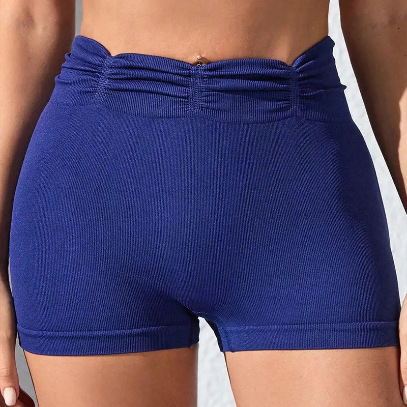 Women Yoga Shorts High Waist Seamless Workout Exercise Shorts Leggings Ethics-Sports