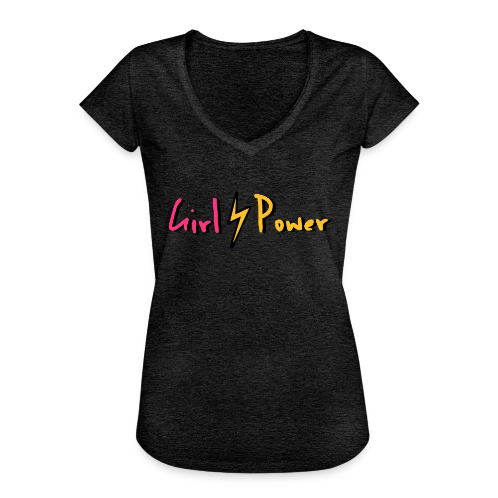 individuelles Frauen Vintage T-Shirt - Anthrazit