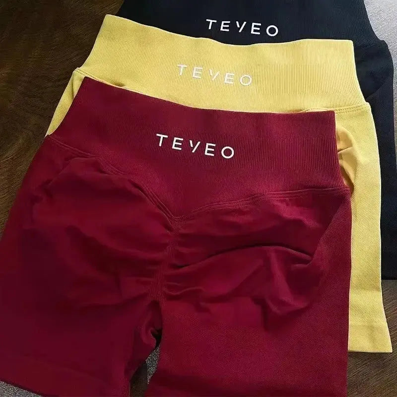 2025Teeveo Damen Radsport-Shorts, hochintensive Fitness-Shorts über Sport-Shorts, Pfirsich-Po-Lift-Leggings Ethics Sports