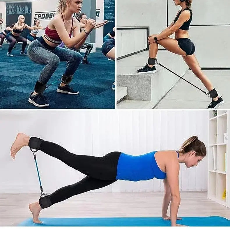 Ankle Strap Resistance Bands Hip Leg Strength Pull Rope Fitness Elastic Training Home Yoga Pilate Crossfit Workout Gym Equipment Metasport