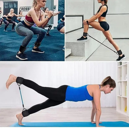 Ankle Strap Resistance Bands Hip Leg Strength Pull Rope Fitness Elastic Training Home Yoga Pilate Crossfit Workout Gym Equipment Metasport