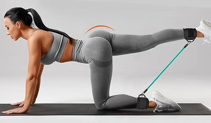 Ankle Strap Resistance Bands Hip Leg Strength Pull Rope Fitness Elastic Training Home Yoga Pilate Crossfit Workout Gym Equipment Metasport