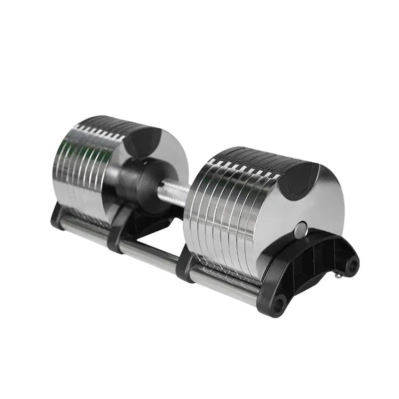 Chrome Adjustable Dumbbell Pair 2kg(5lb) or 4kg(9lb) Increase Max 45kg(100lb) Home Fitness OEM Dumbbells Ethics-Sports