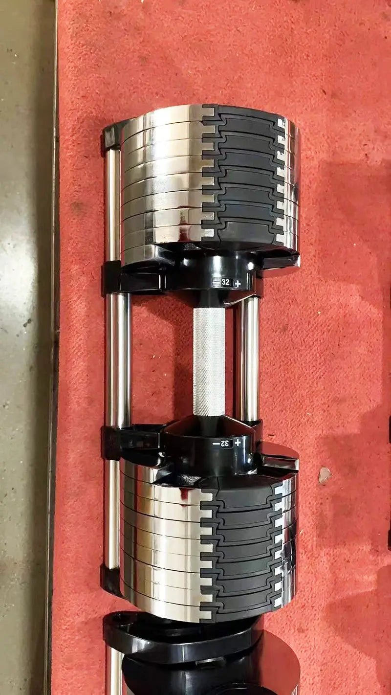 Chrome Adjustable Dumbbell Pair 2kg(5lb) or 4kg(9lb) Increase Max 45kg(100lb) Home Fitness OEM Dumbbells Ethics-Sports