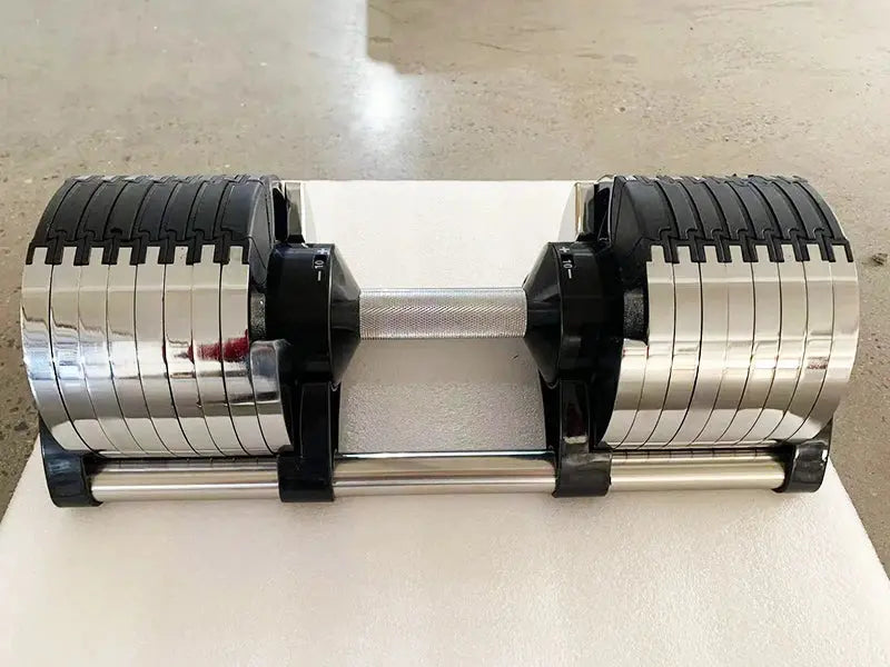 Chrome Adjustable Dumbbell Pair 2kg(5lb) or 4kg(9lb) Increase Max 45kg(100lb) Home Fitness OEM Dumbbells Ethics-Sports