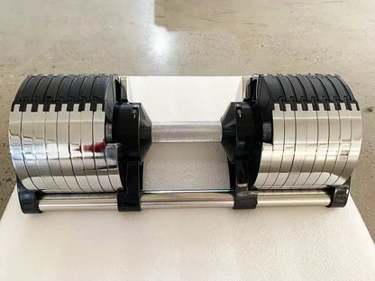 Chrome Adjustable Dumbbell Pair 2kg(5lb) or 4kg(9lb) Increase Max 45kg(100lb) Home Fitness OEM Dumbbells Ethics-Sports
