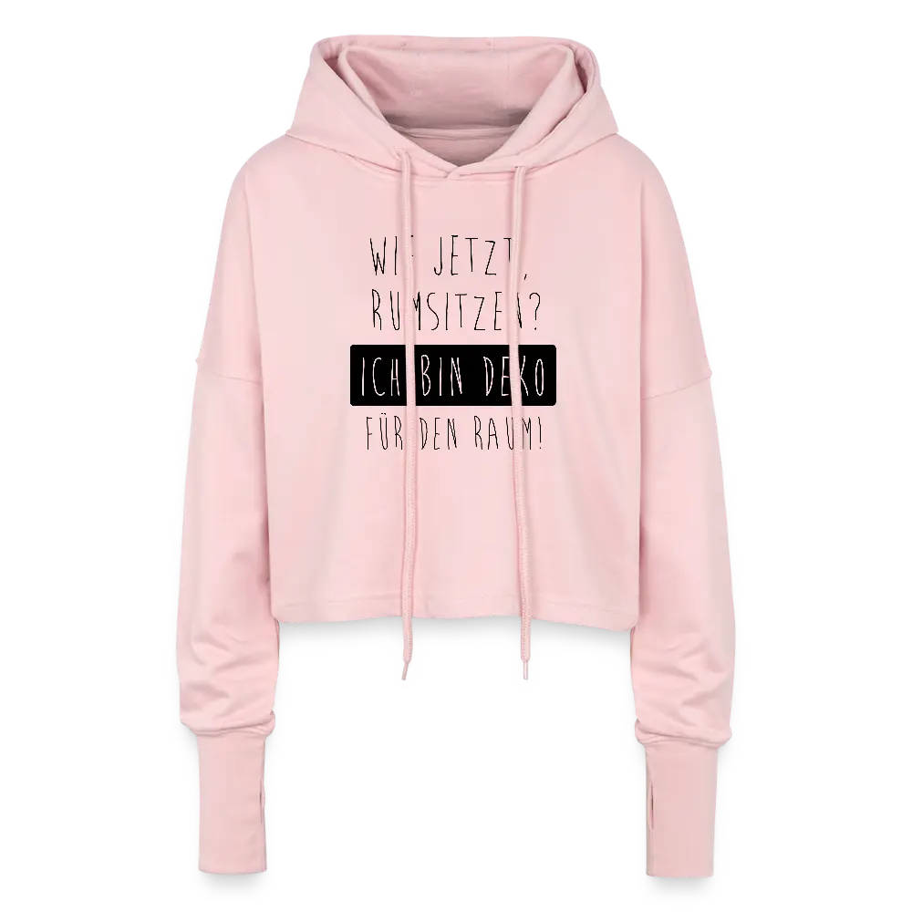 Cropped Frauen Hoodie - Hellrosa