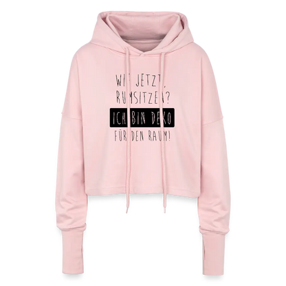 Cropped Frauen Hoodie - Hellrosa
