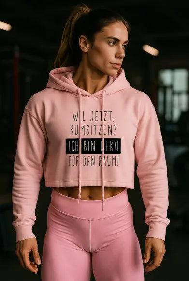 DER Pink Cropped Hoodie Spreadconnect