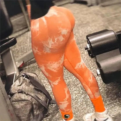Frauen Athletische Tie Dye Gym Butt Lifting Leggings Ethics Sports
