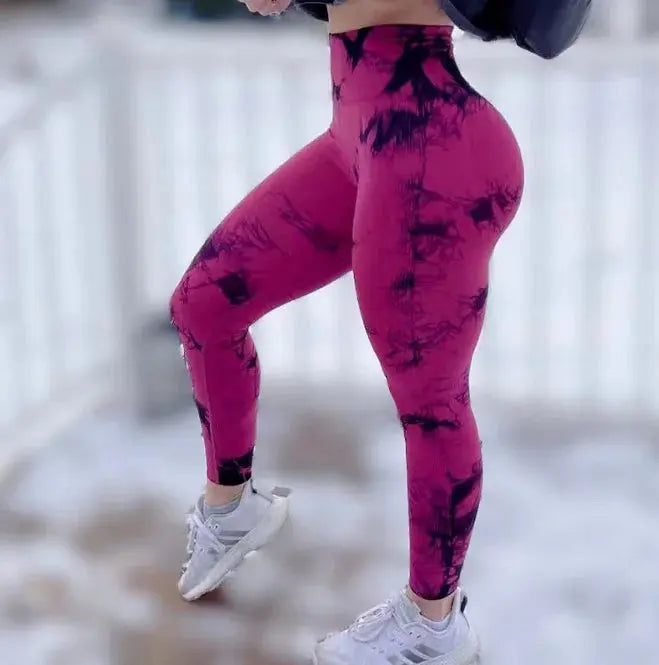 Frauen Athletische Tie Dye Gym Butt Lifting Leggings Ethics Sports