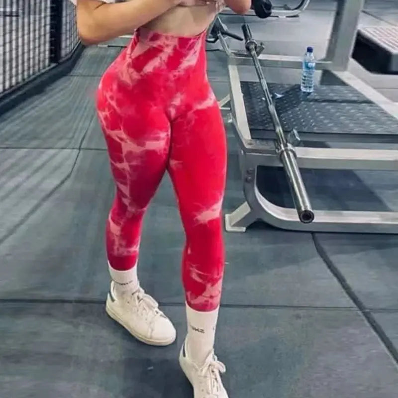 Frauen Athletische Tie Dye Gym Butt Lifting Leggings Ethics Sports