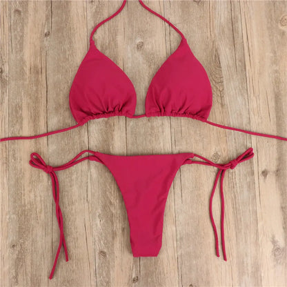 Halterneck Lace-up Summer Bikini Ethics Sports