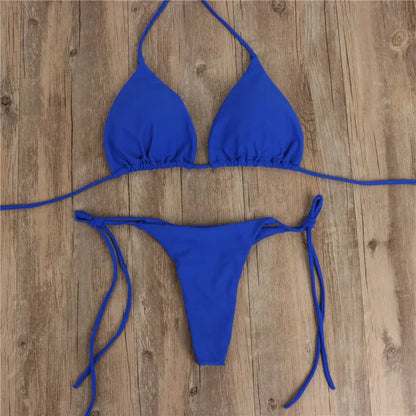 Halterneck Lace-up Summer Bikini Ethics Sports