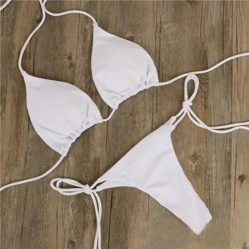 Halterneck Lace-up Summer Bikini Ethics Sports
