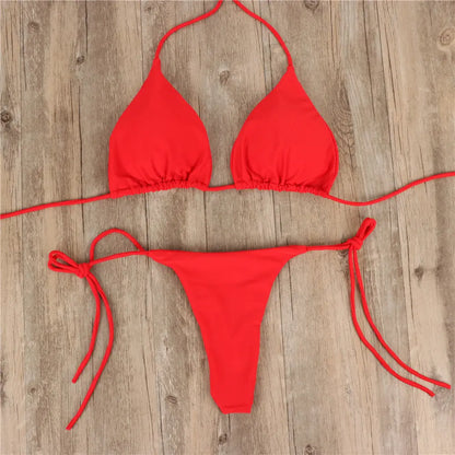 Halterneck Lace-up Summer Bikini Ethics Sports