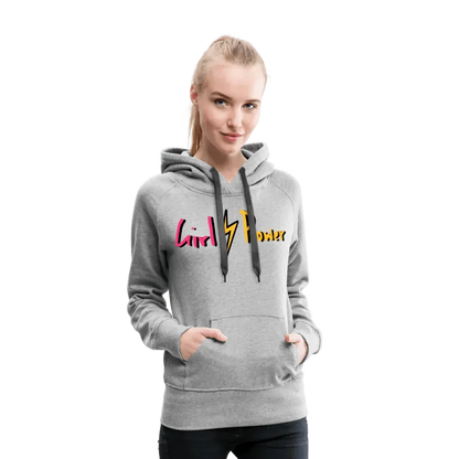 Individueller Frauen Premium Hoodie - Grau meliert
