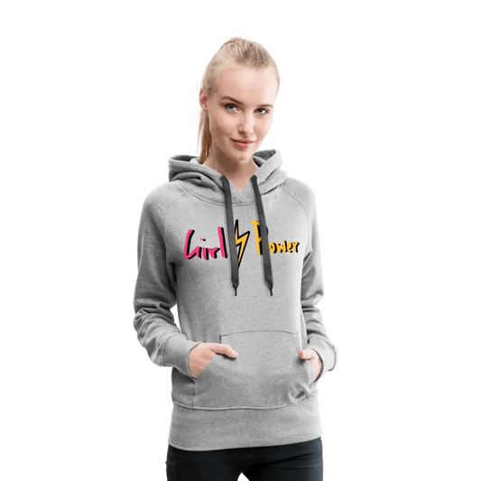 Individueller Frauen Premium Hoodie - Grau meliert