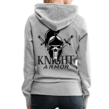 Individueller Frauen Premium Hoodie - Grau meliert