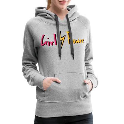 Individueller Frauen Premium Hoodie - Grau meliert