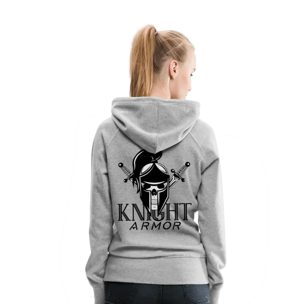 Individueller Frauen Premium Hoodie - Grau meliert