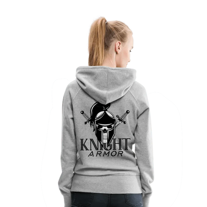 Individueller Frauen Premium Hoodie - Grau meliert