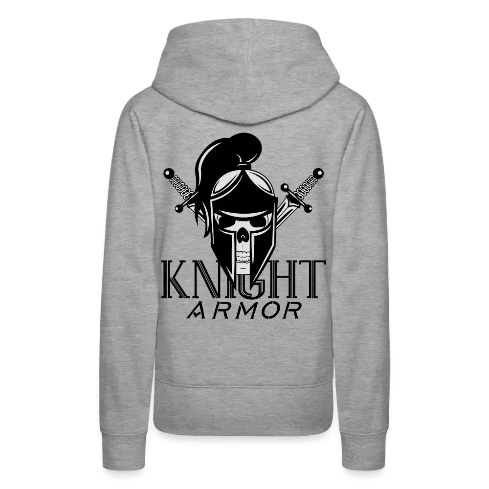 Individueller Frauen Premium Hoodie - Grau meliert