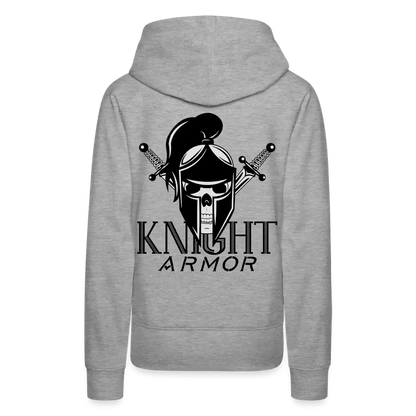 Individueller Frauen Premium Hoodie - Grau meliert