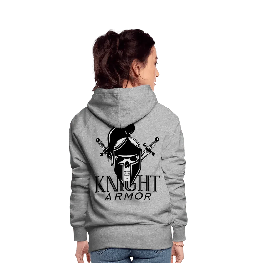 Individueller Frauen Premium Hoodie - Grau meliert