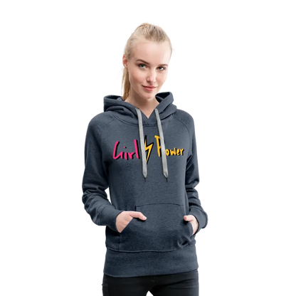 Individueller Frauen Premium Hoodie - Jeansblau