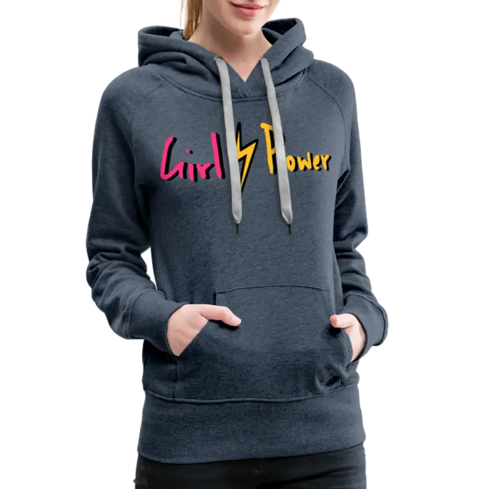 Individueller Frauen Premium Hoodie - Jeansblau