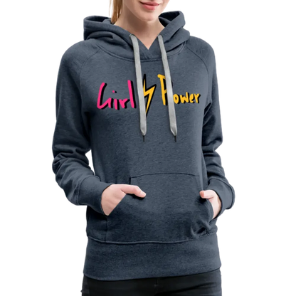 Individueller Frauen Premium Hoodie - Jeansblau