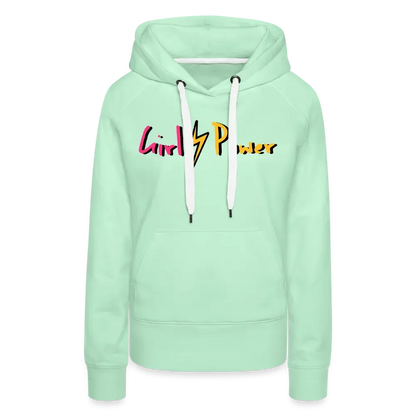 Individueller Frauen Premium Hoodie - helles Mintgrün