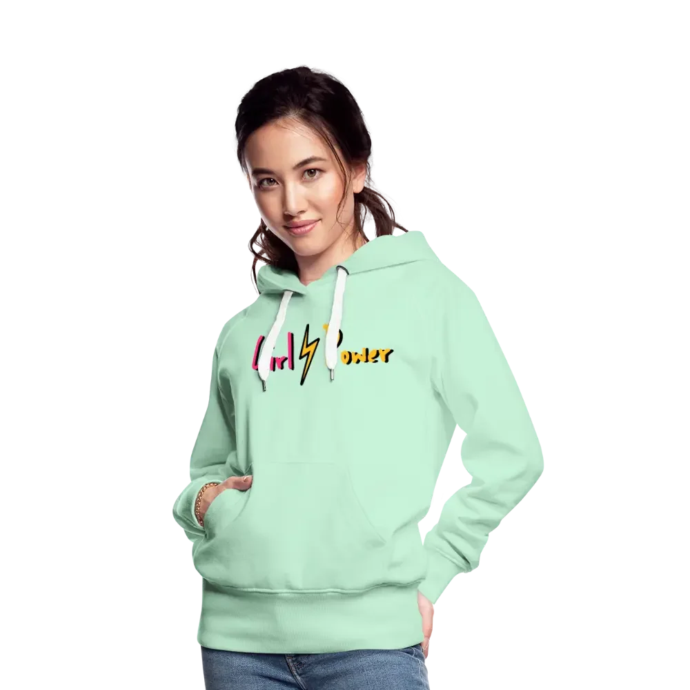 Individueller Frauen Premium Hoodie - helles Mintgrün