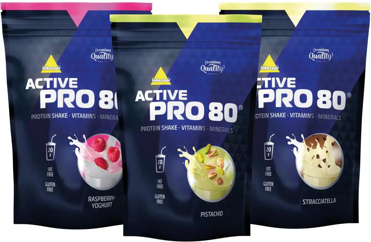 Inkospor Active Pro 80, 500g Beutel / verschiedene Geschmäcker NEUE MENGEN Metasport