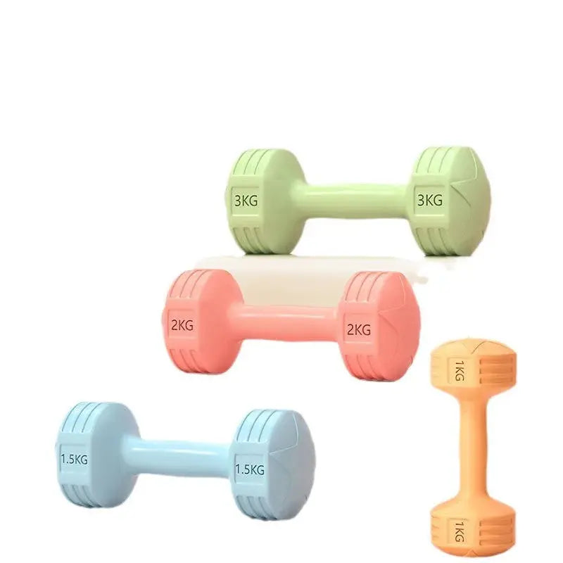 Lezyan 2pcs 1.5kg Dumbbells Home Fitness Equipment Yoga Workouts Arm Muscles Fitness Workout Gym Equipment Accessories for Home Ethics-Sports