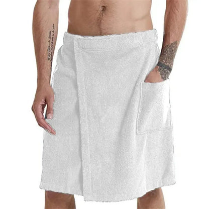 Men Soft Wearable Bath Towel with Pocket Bathrobes Shower Wrap Sauna Gym Swimming Holiday Spa Bath Beach Towel Toalla De Playa Ethics-Sports