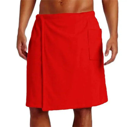 Men Soft Wearable Bath Towel with Pocket Bathrobes Shower Wrap Sauna Gym Swimming Holiday Spa Bath Beach Towel Toalla De Playa Ethics-Sports