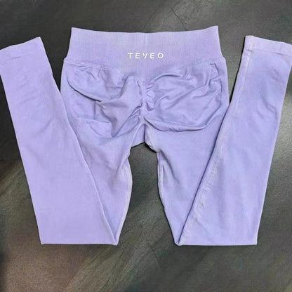 Neue Teveo Shock Wave Skinny Damen Sommerkleidung Nahtlose Yoga bedruckte Fitnesshose Bequeme und atmungsaktive Fitnessstrumpfhose Ethics Sports
