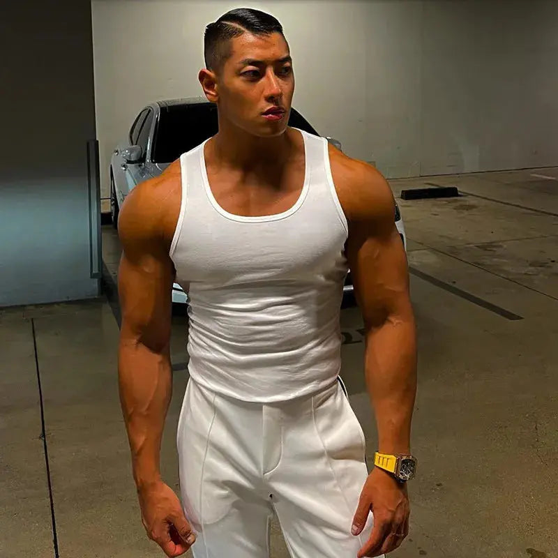 New Men's Baumwolle Sports / Bodybuilding Tank Top mit Quick Dry Ethics-Sports