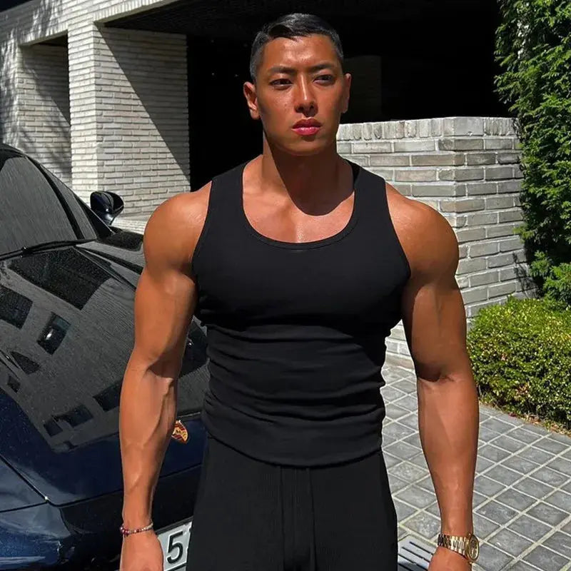 New Men's Baumwolle Sports / Bodybuilding Tank Top mit Quick Dry Ethics-Sports