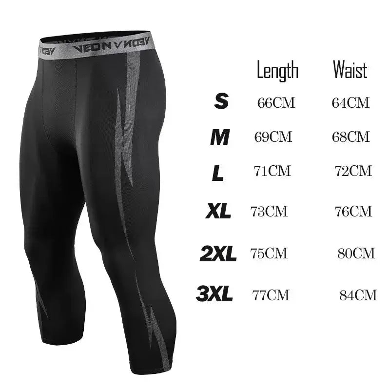 POWER-LEGGINGS Bodybuilding 3/4 Leggings mit Lightning Design / Quick Dry / Kompression Ethics-Sports